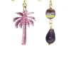 Orecchini Palma Specchio Mini Fucsia