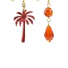Orecchini Palma Specchio Mini Rubino