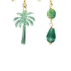 Orecchini Palma Specchio Mini Verde Giada
