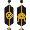 Orecchini Quadrifoglio E Nodo Plexi Nero