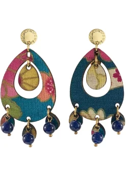 Orecchini Tan Mono Ovale Blu