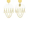 Orecchini Tan Mono Semicerchio Mini Plexi Trasparente Perla