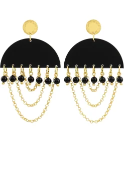 Orecchini Tan Mono Semicerchio Plexi Nero