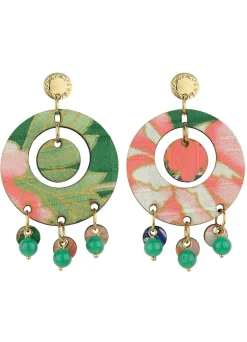Orecchini Tan Mono Tondo Verde