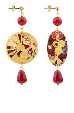 Orecchini Temari-sensu Mini Rubino