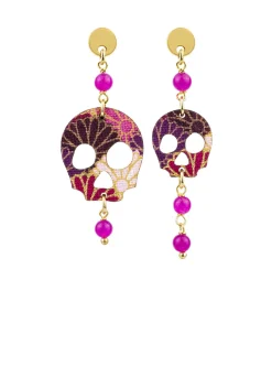Orecchini Teschio Mini Fucsia
