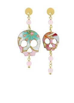 Orecchini Teschio Mini Rosa