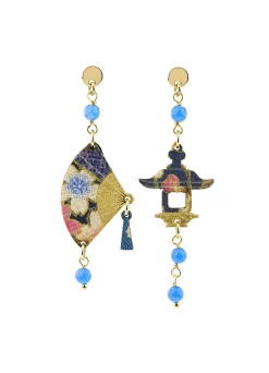Orecchini Ventaglio Mini Azzurro