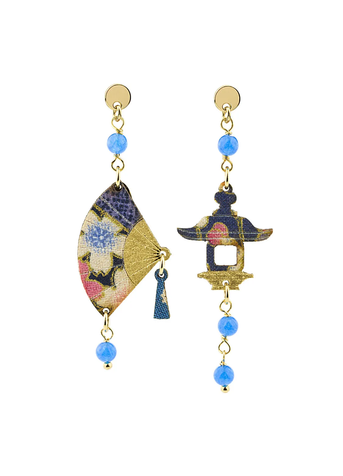 Orecchini Ventaglio Mini Azzurro