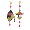 Orecchini Ventaglio Mini Fucsia