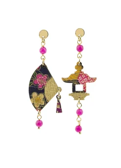Orecchini Ventaglio Mini Fucsia