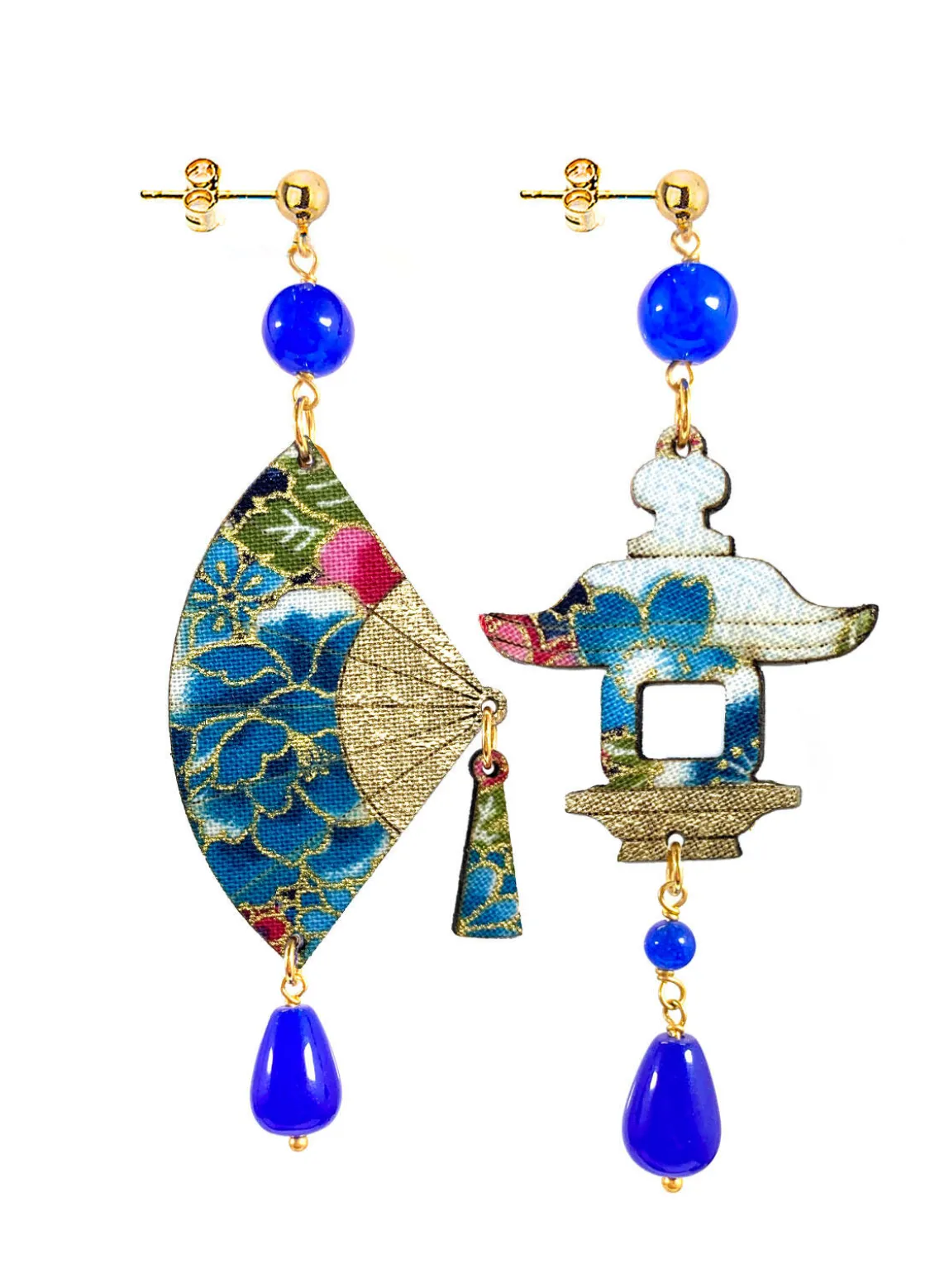 Orecchini Ventaglio Piccolo Blu