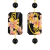 Orecchini Viso E Fiore Mini Nero