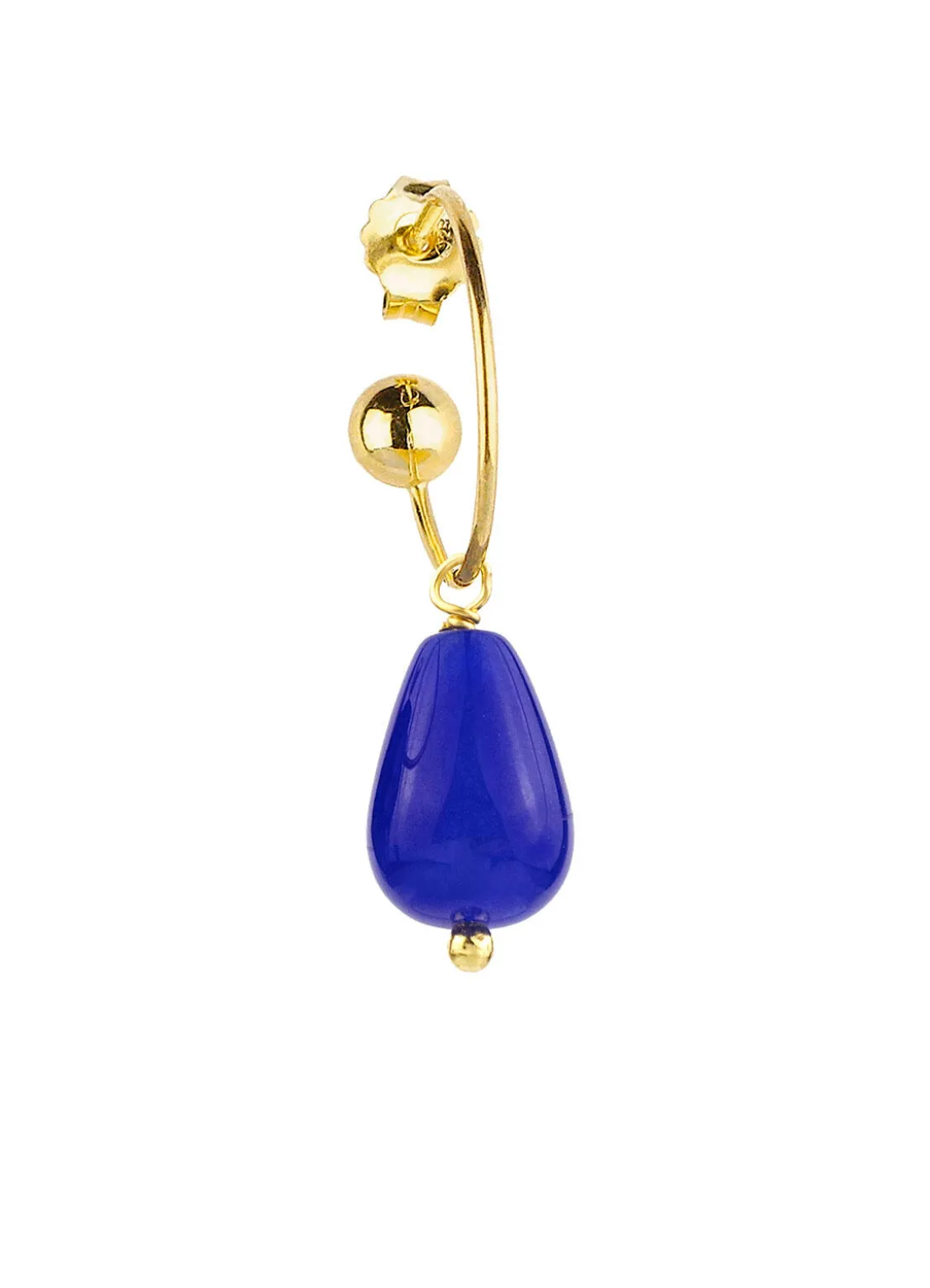 Orecchino Hoop Goccia Blu