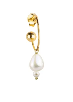 Orecchino Hoop Goccia Perla
