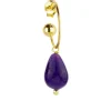 Orecchino Hoop Goccia Viola