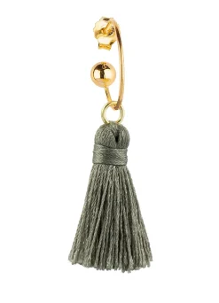 Orecchino Hoop Nappa Grigio