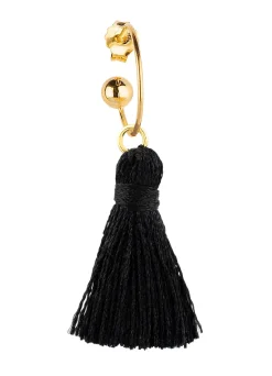 Orecchino Hoop Nappa Nero