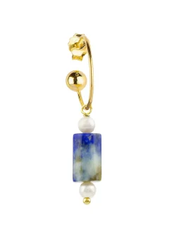 Orecchino Hoop Pietra Blu