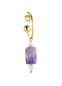 Orecchino Hoop Pietra Viola