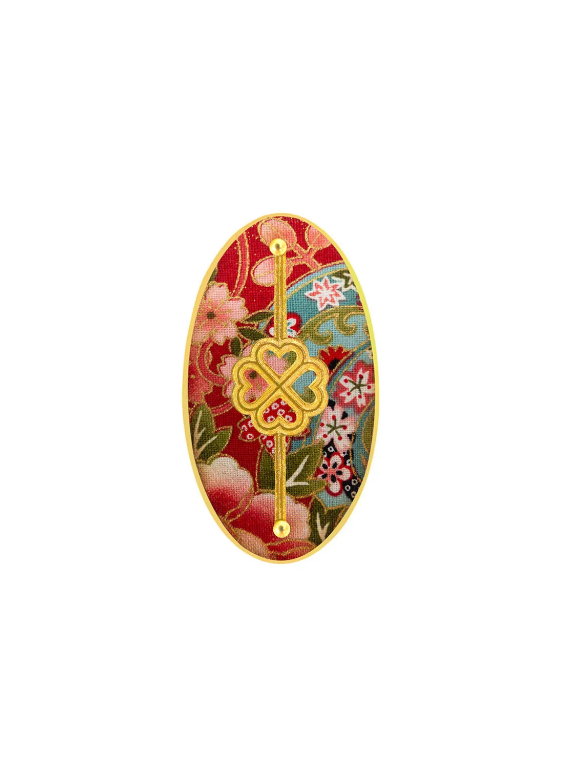 Spilla Quadrifoglio Rubino