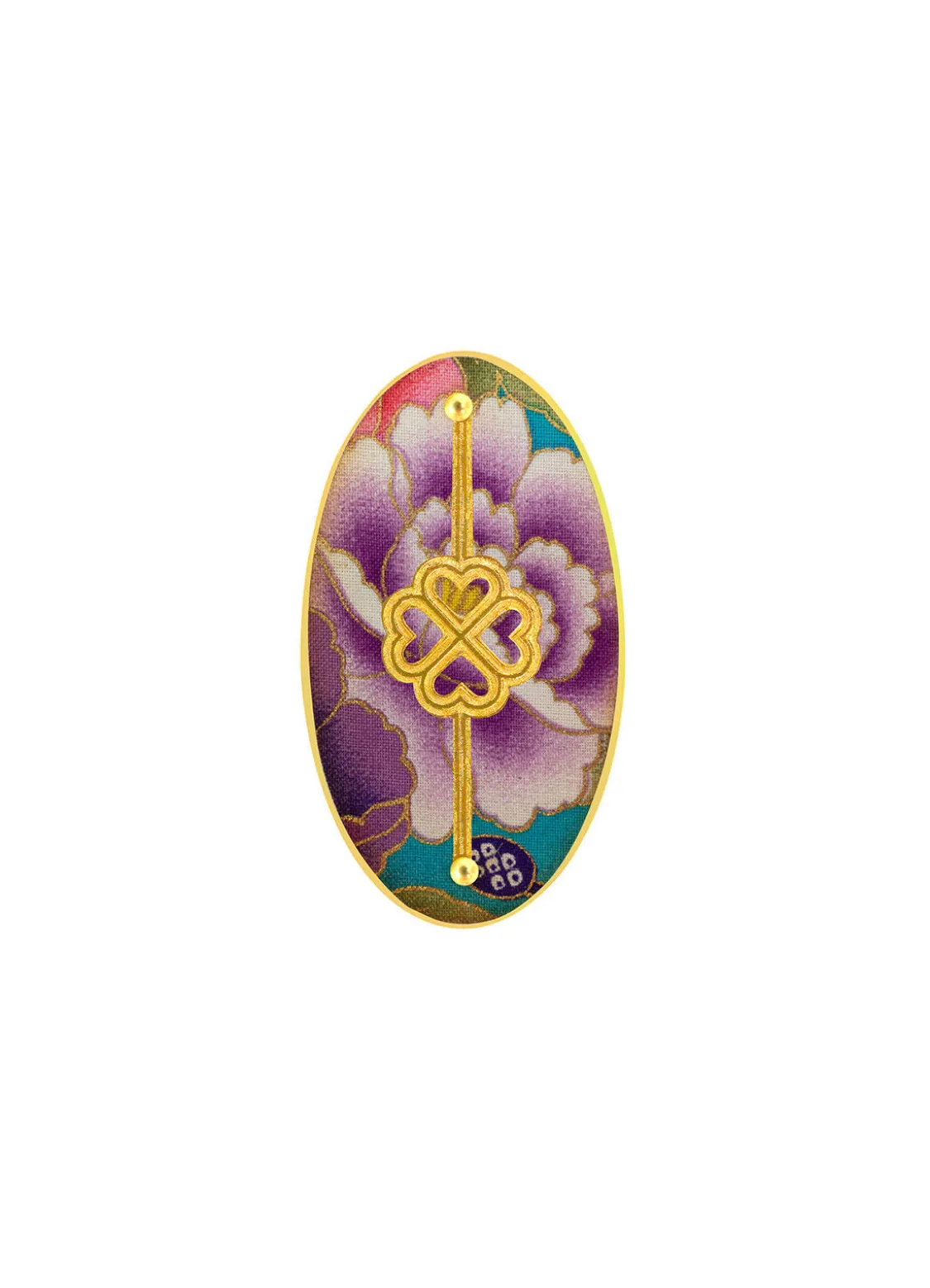 Spilla Quadrifoglio Viola